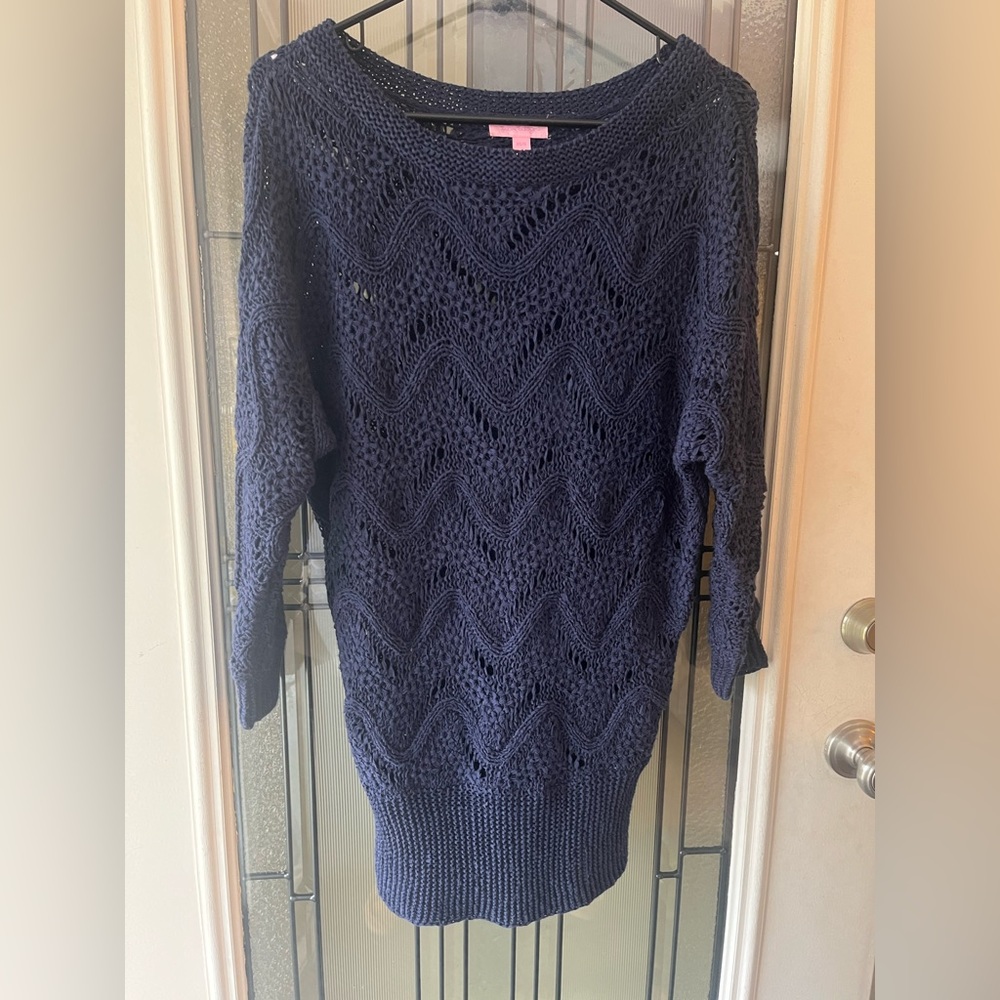 Lilly Pulitzer Navy Blue Sweater Dress- Size XS/S